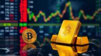 gold rises bitcoin falters