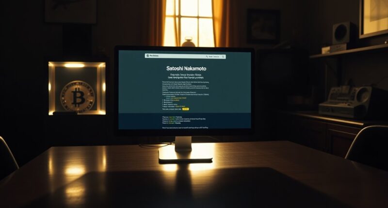 satoshi nakamoto s first website revealed