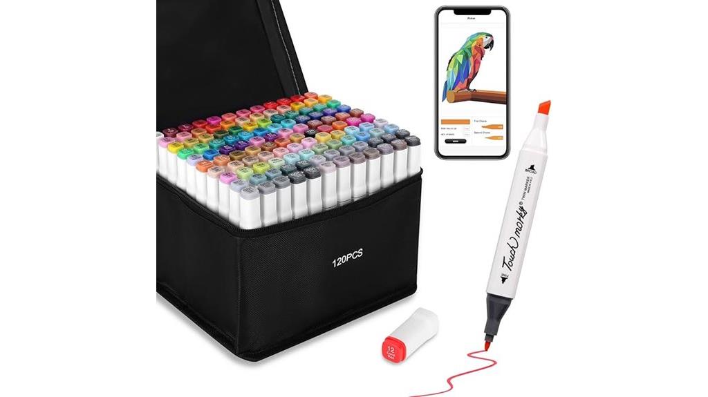 120 color dual tip markers