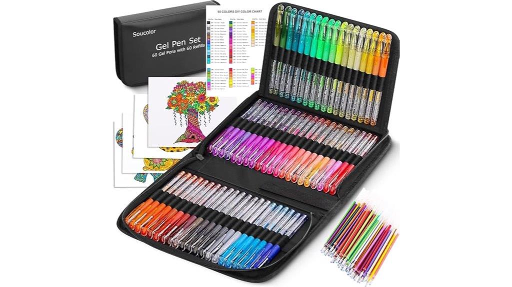 120 glitter gel pens