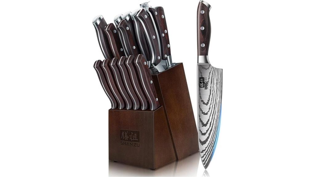 16 piece kitchen knife set