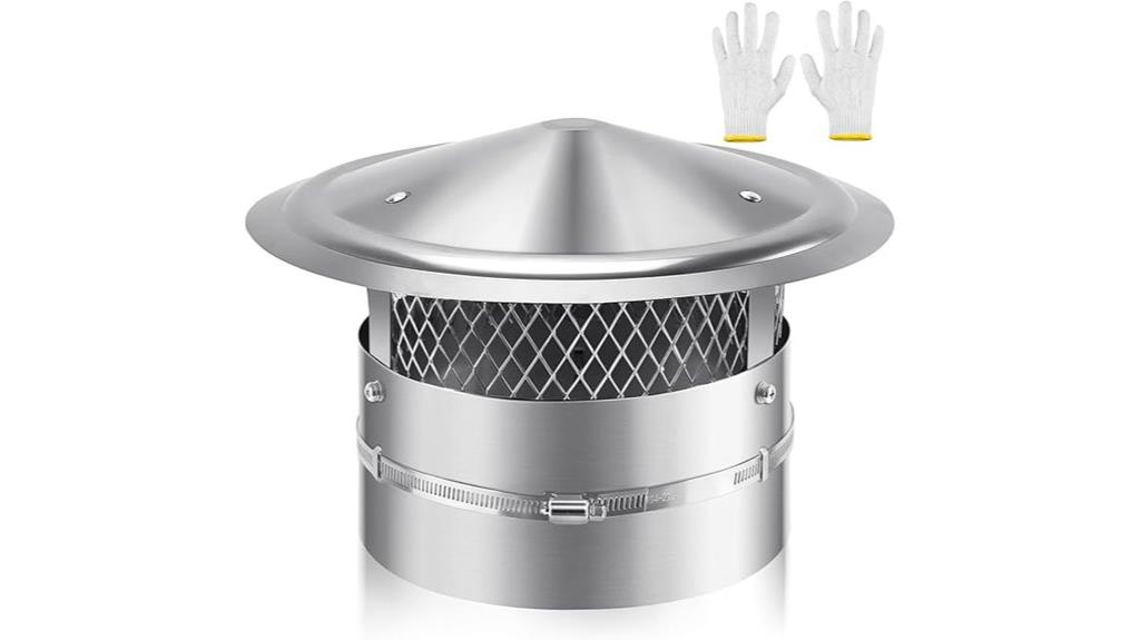 7 inch stainless steel rain cover