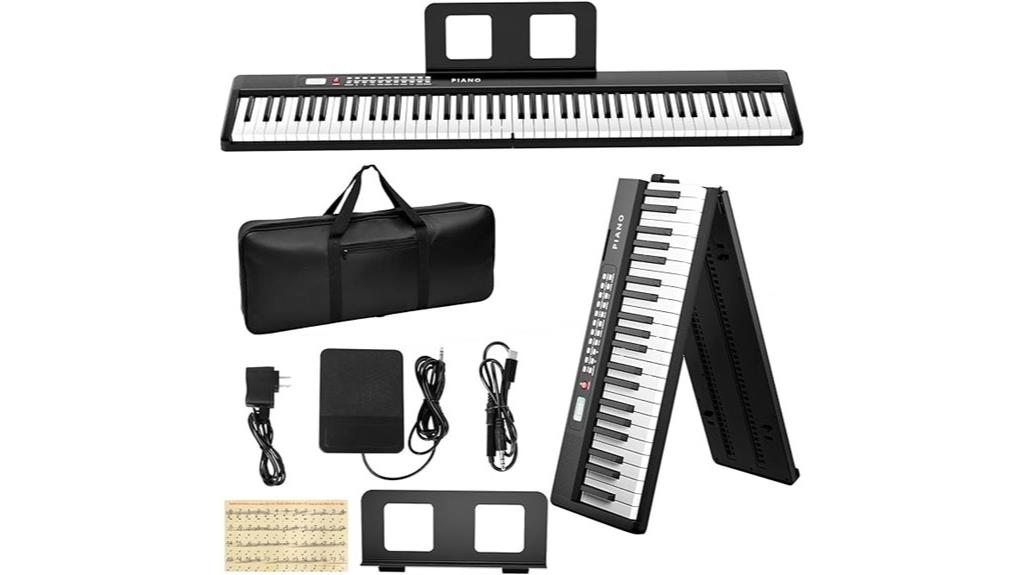 88 key foldable electronic piano