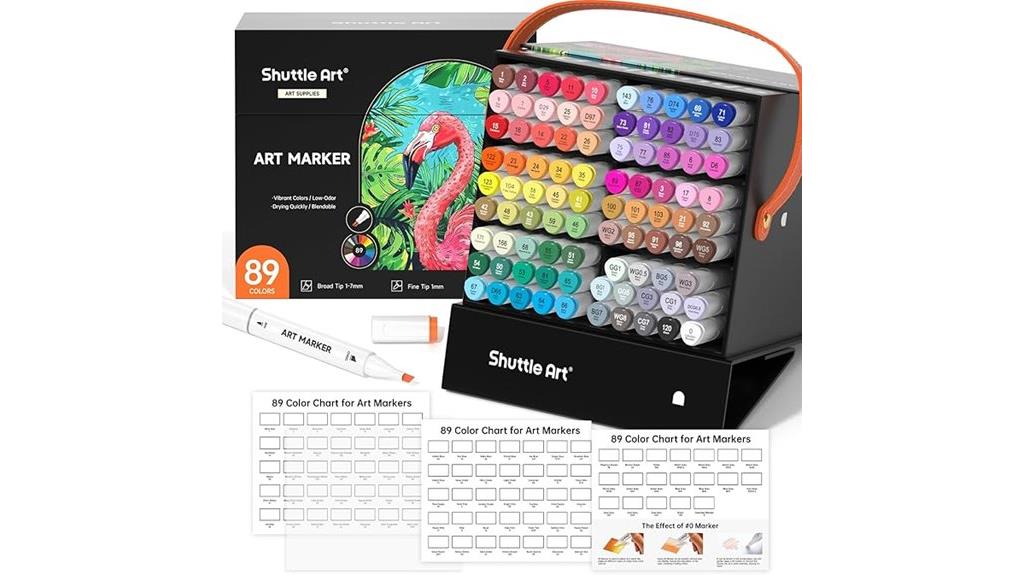 89 color alcohol markers