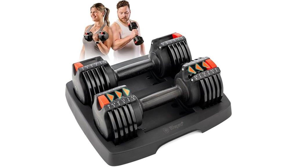 adjustable 5 in 1 dumbbells