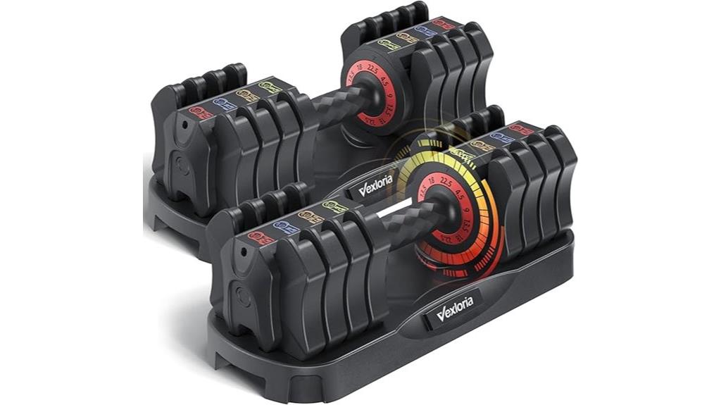adjustable dumbbells with storage