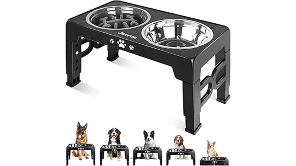 adjustable elevated dog bowl