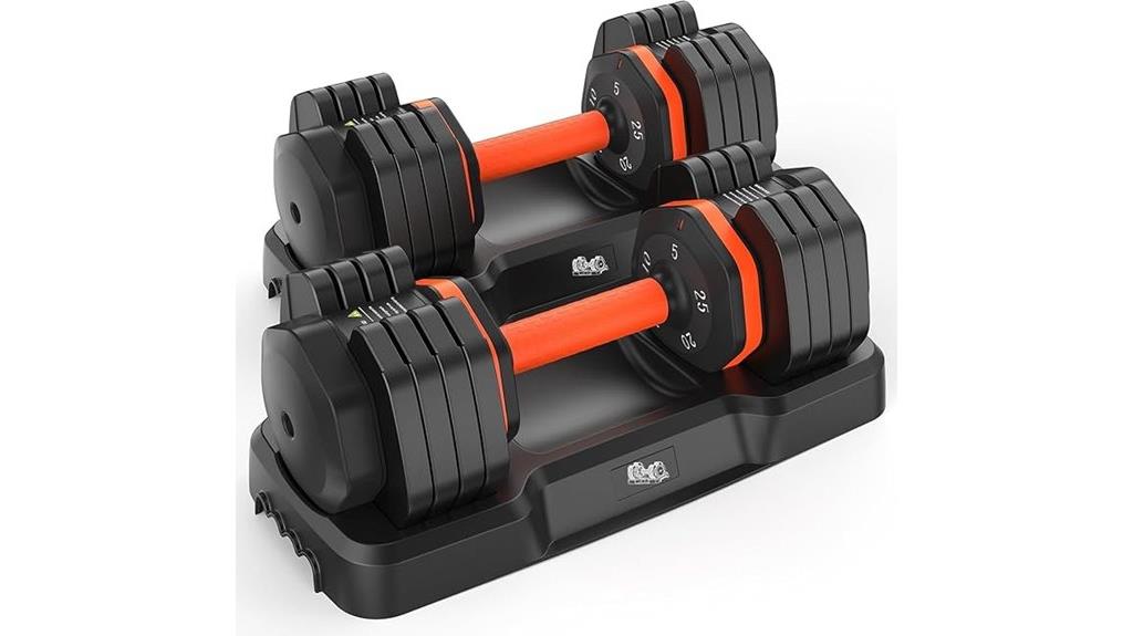 adjustable weight dumbbell set