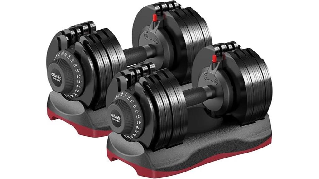 adjustable weight dumbbell set
