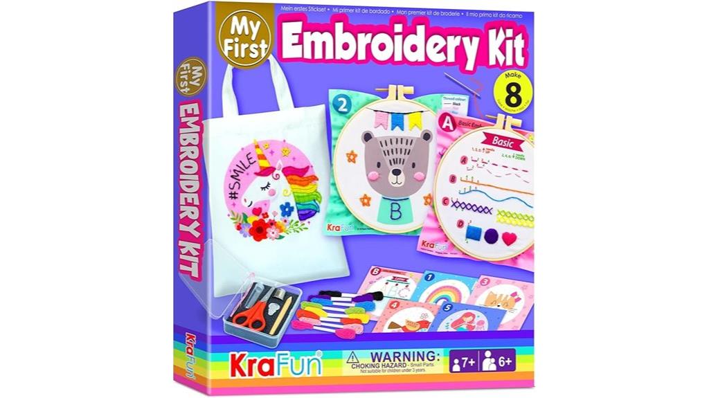 beginner kid embroidery kit