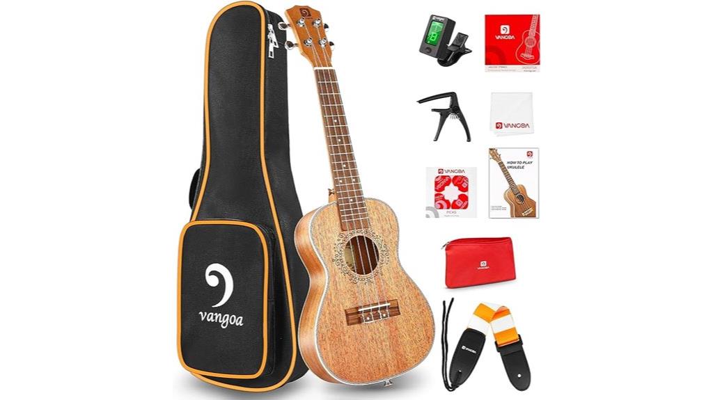 beginner mahogany ukulele bundle
