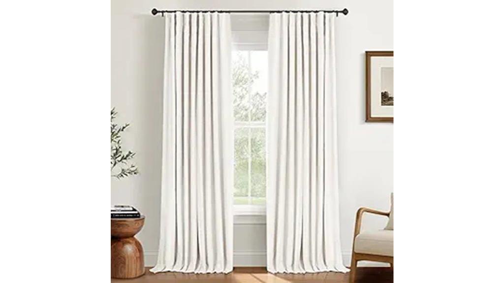 beige bedroom blackout curtains