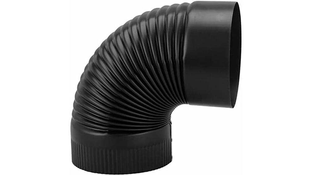 black 90 corrugated elbow