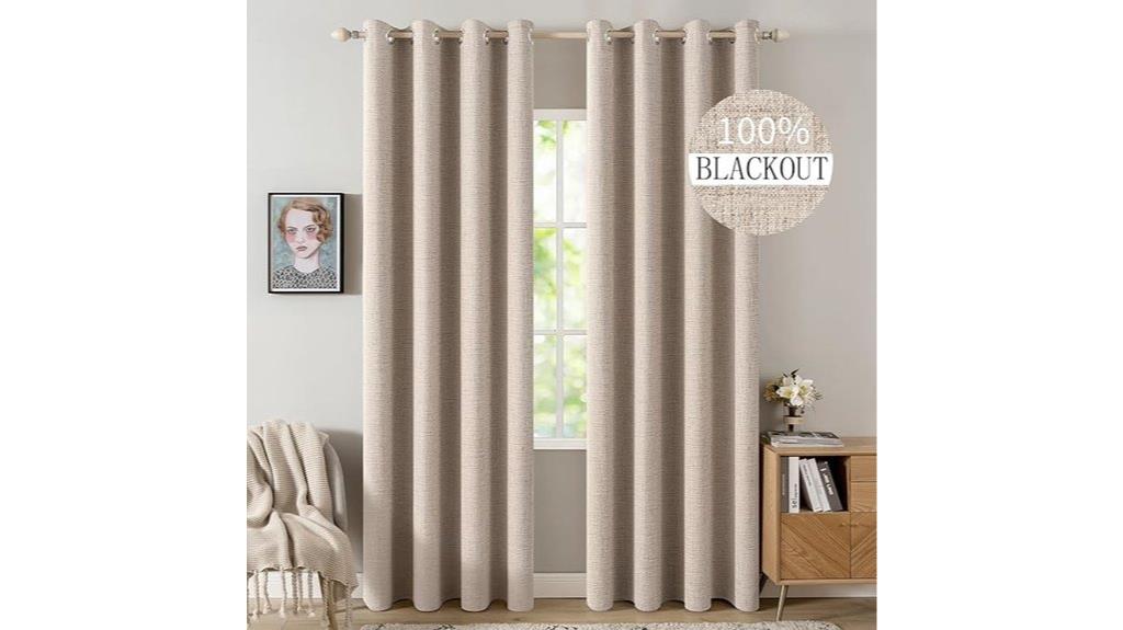 black linen bedroom curtains