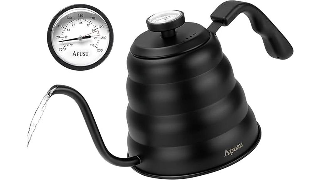 black stovetop gooseneck kettle