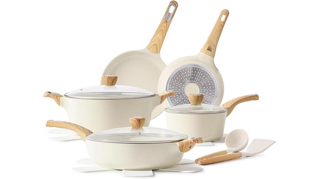 ceramic 14 piece cookware set