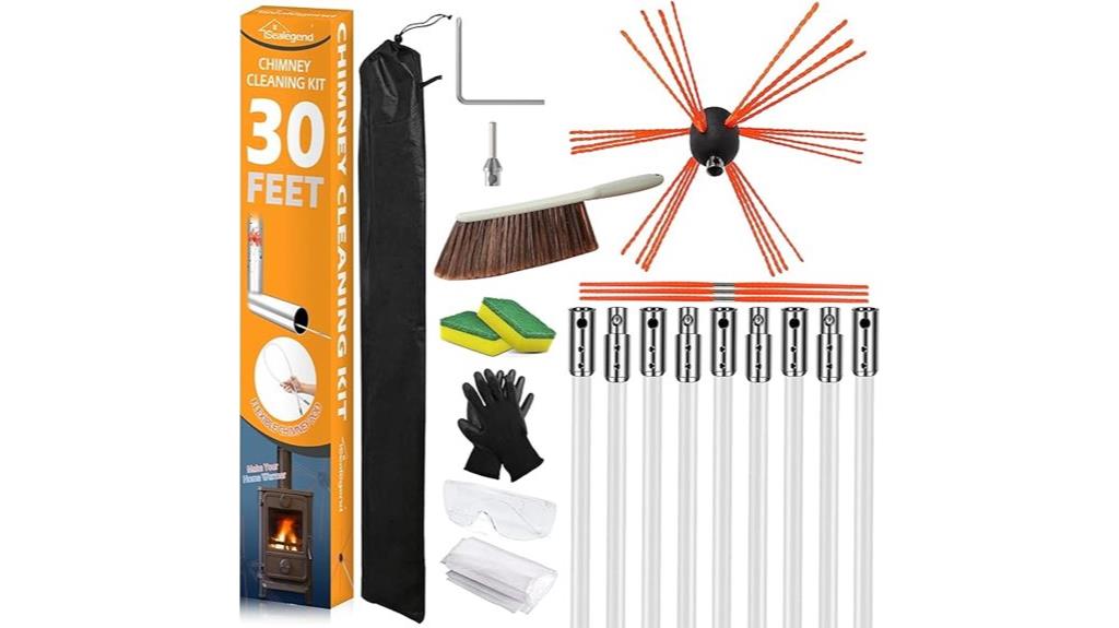 chimney cleaning flexible rods