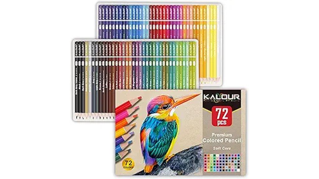 colorful 72 pencil adult set