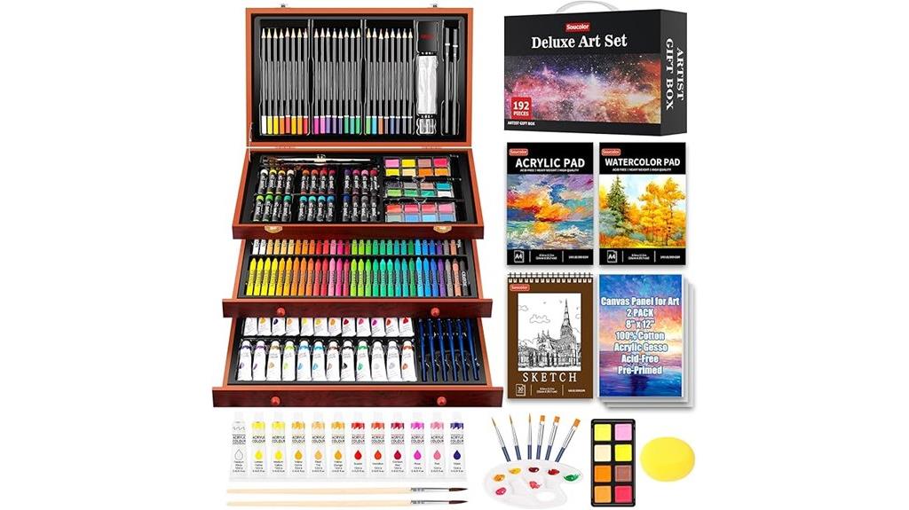comprehensive 192 piece art kit