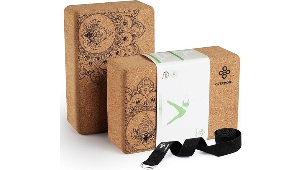 cork yoga blocks pack