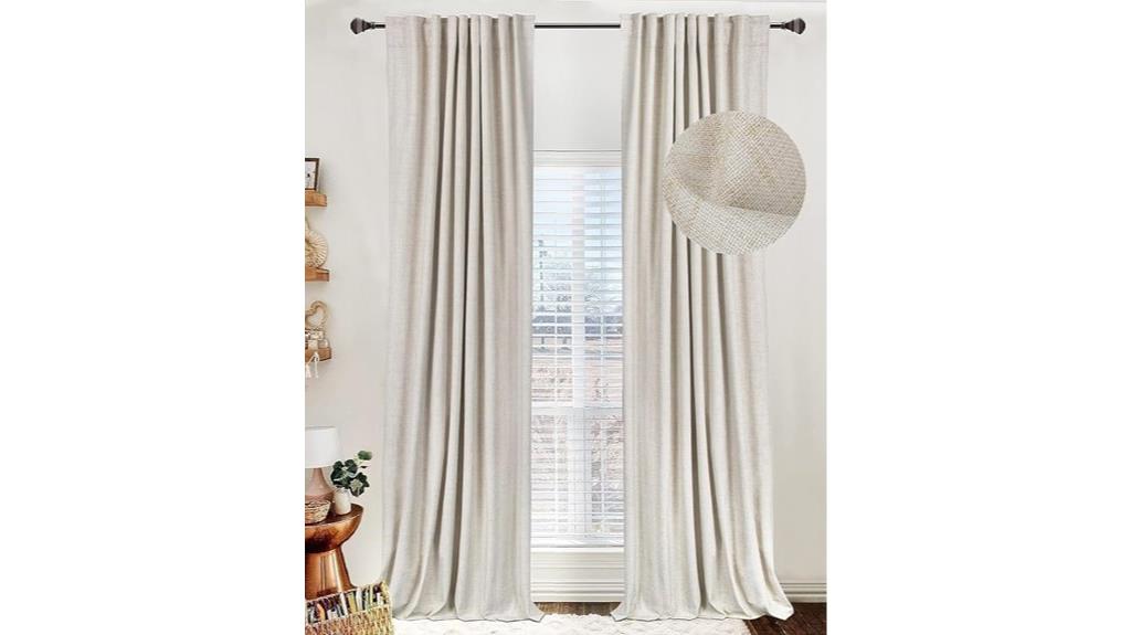 cream blackout curtain panels