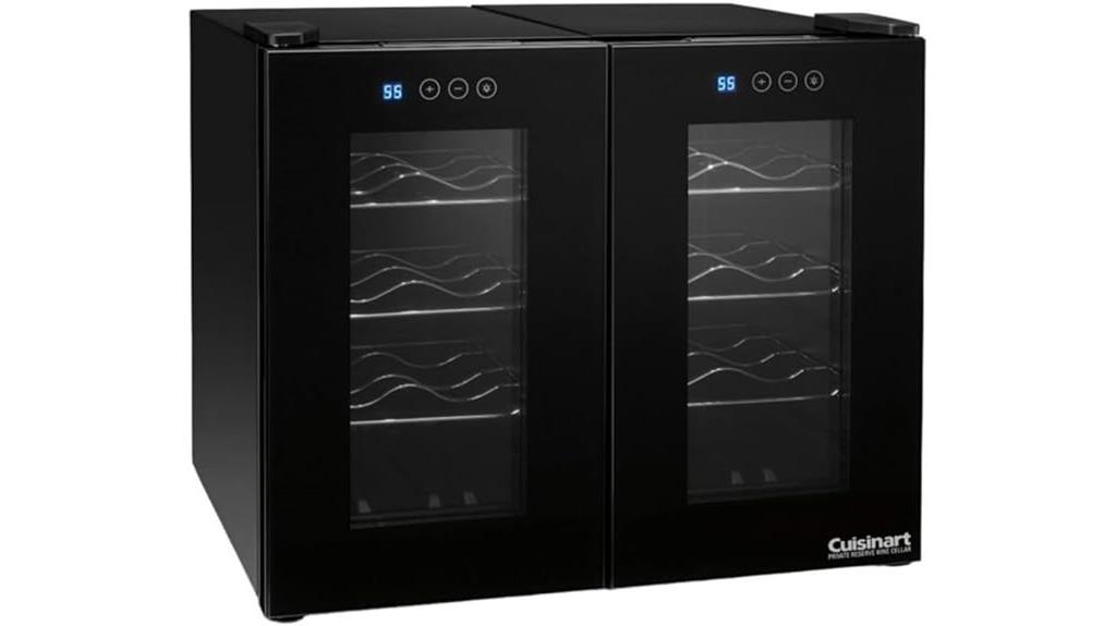 dual 16 bottle wine cooler