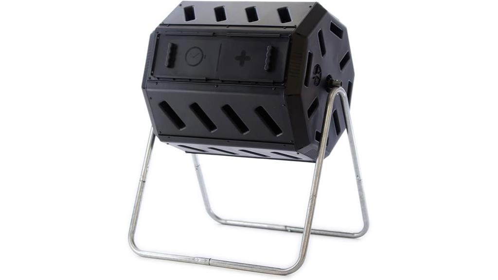 dual chamber compost tumbler