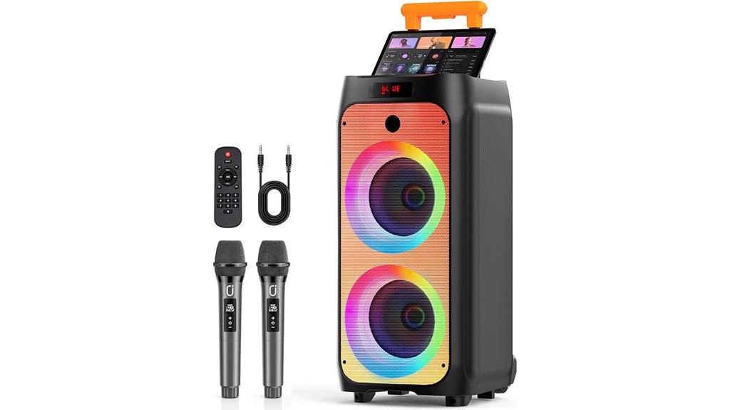 dual microphones bluetooth karaoke