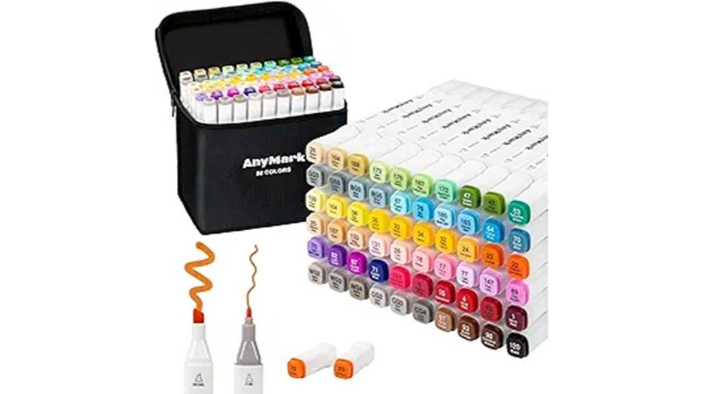 dual tip coloring markers