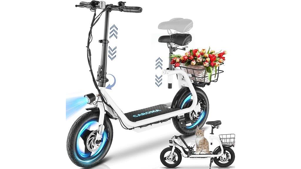 electric scooter with seat