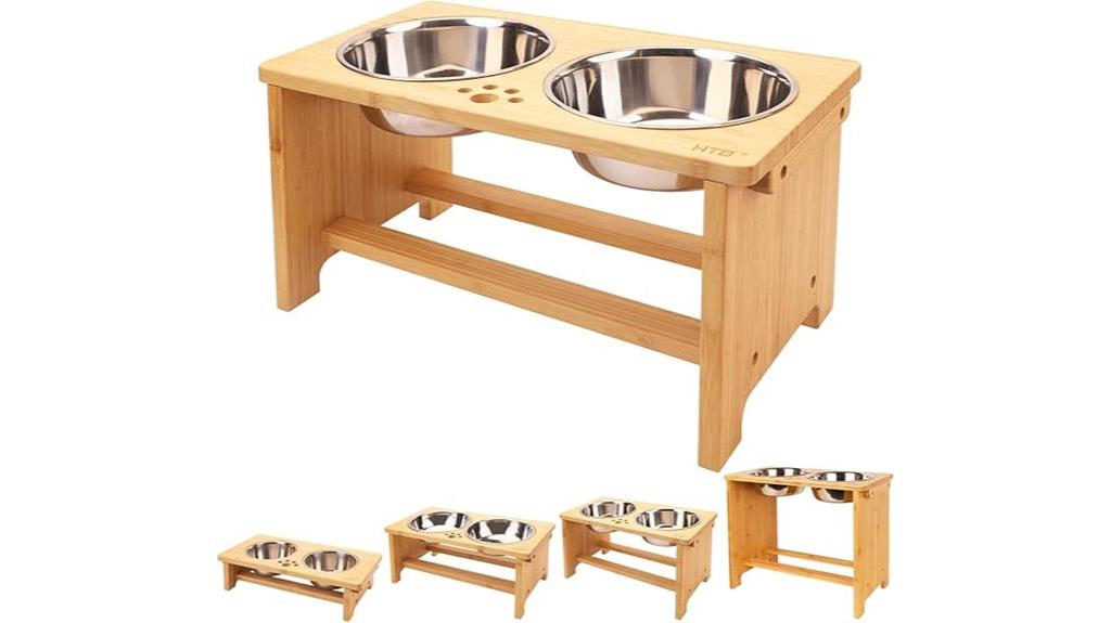 elevated stainless steel bowls