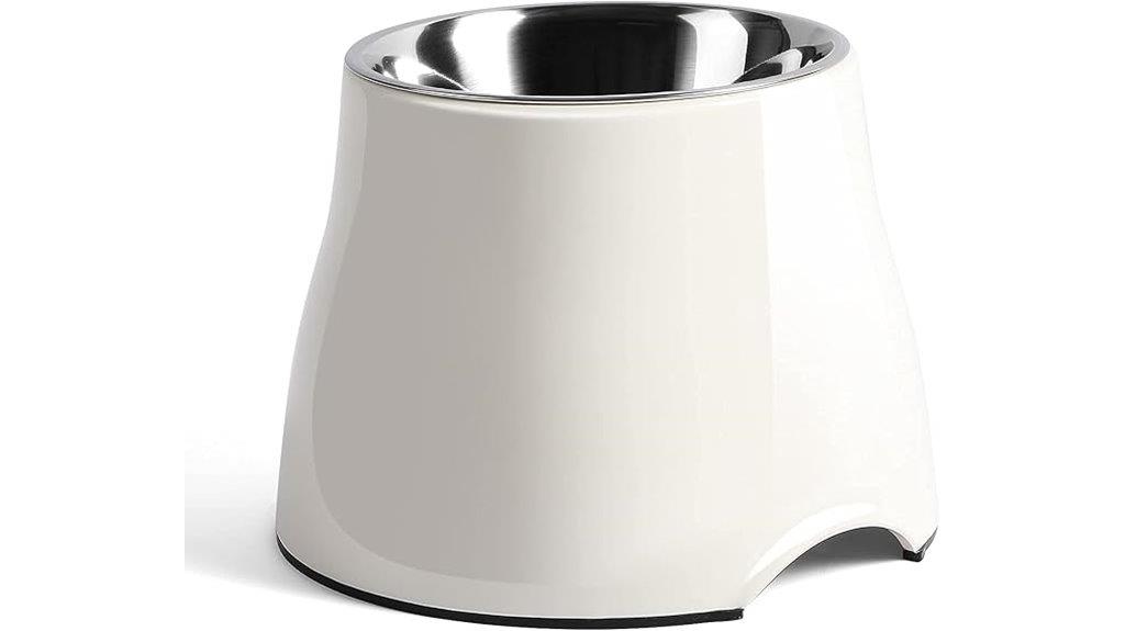 elevated stainless steel bowls