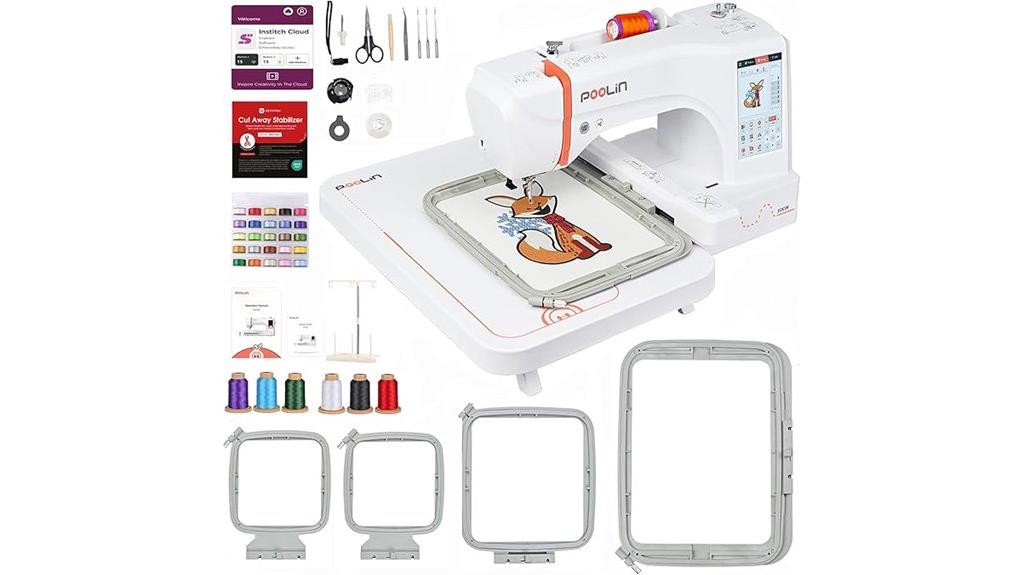 embroidery machine with accessories