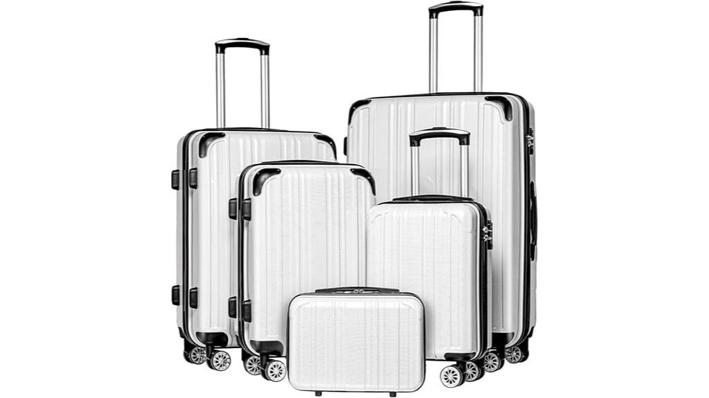 expandable luggage with spinners