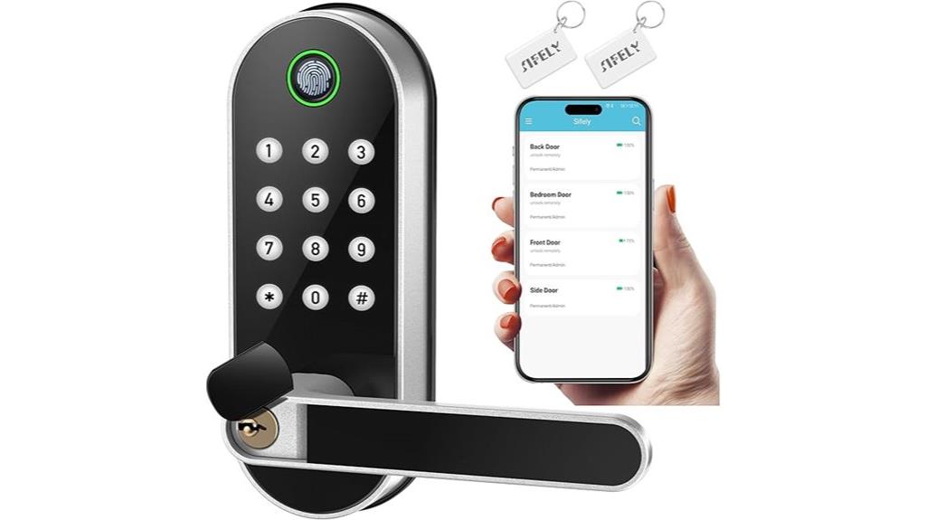 fingerprint keypad door lock