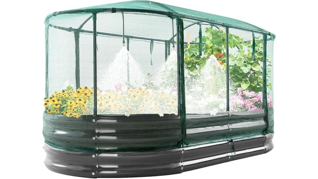 galvanized self watering garden bed