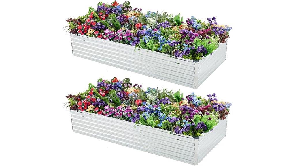 galvanized vegetable flower beds