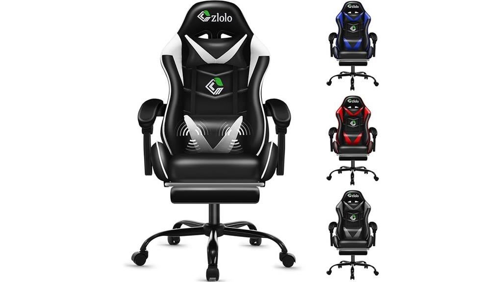 gaming chair with footrest
