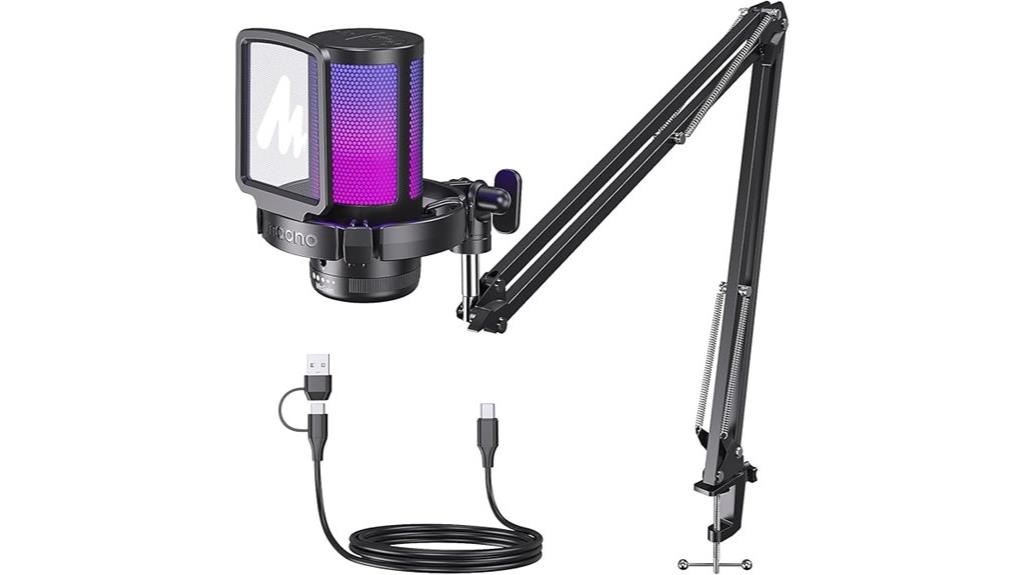 gaming usb microphone with arm