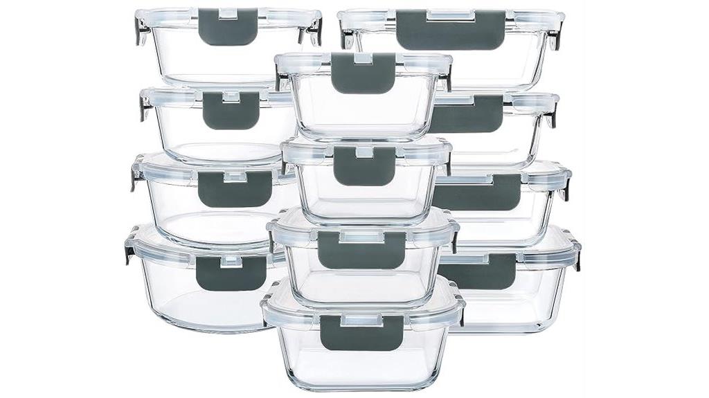 glass storage container set