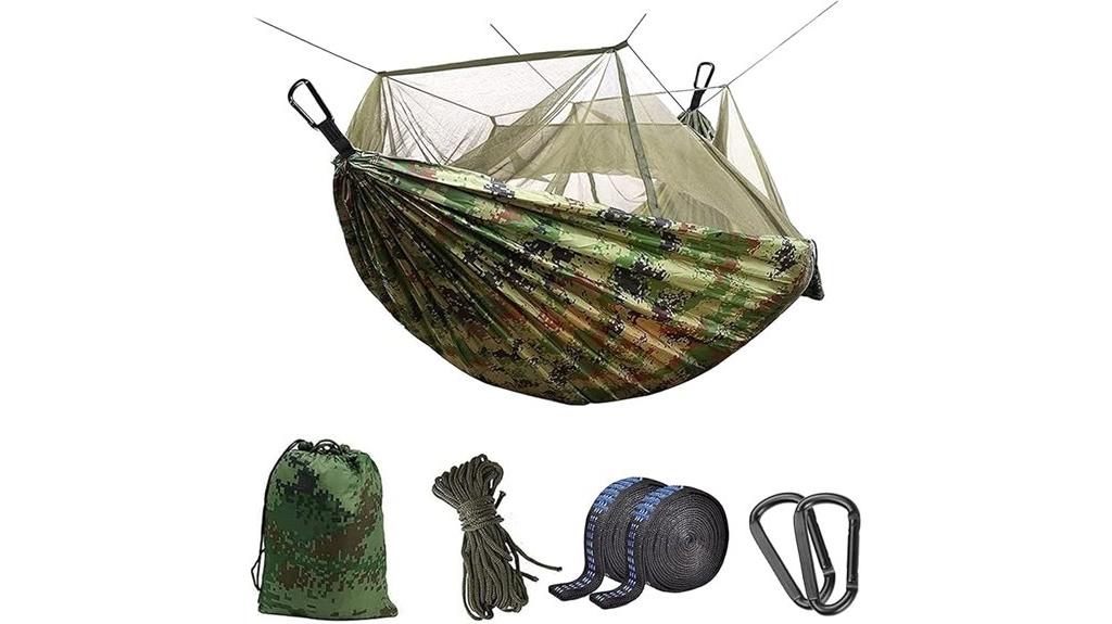 hammock with integrated mosquito net