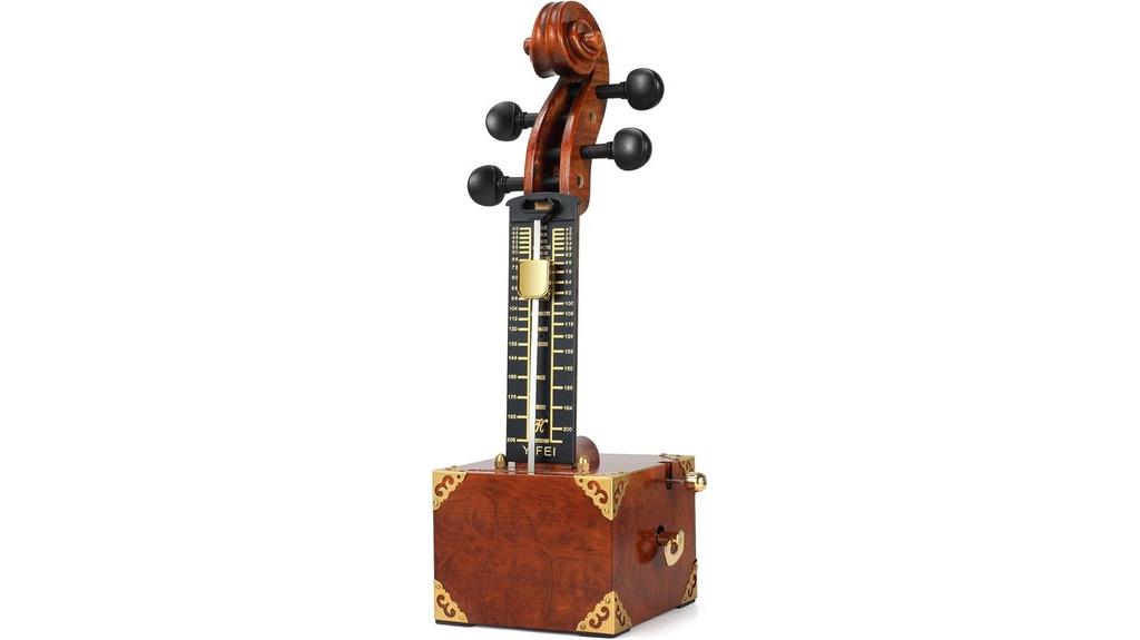 handcrafted wooden musical metronome