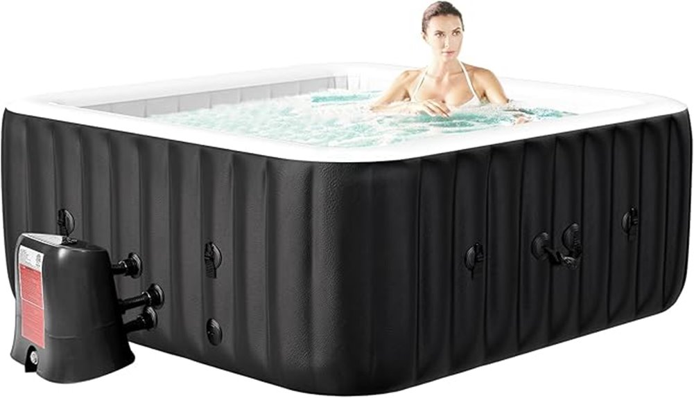 inflatable hot tub capacity