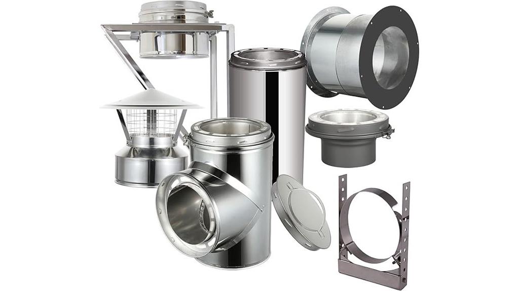 insulated stainless steel chimney kit
