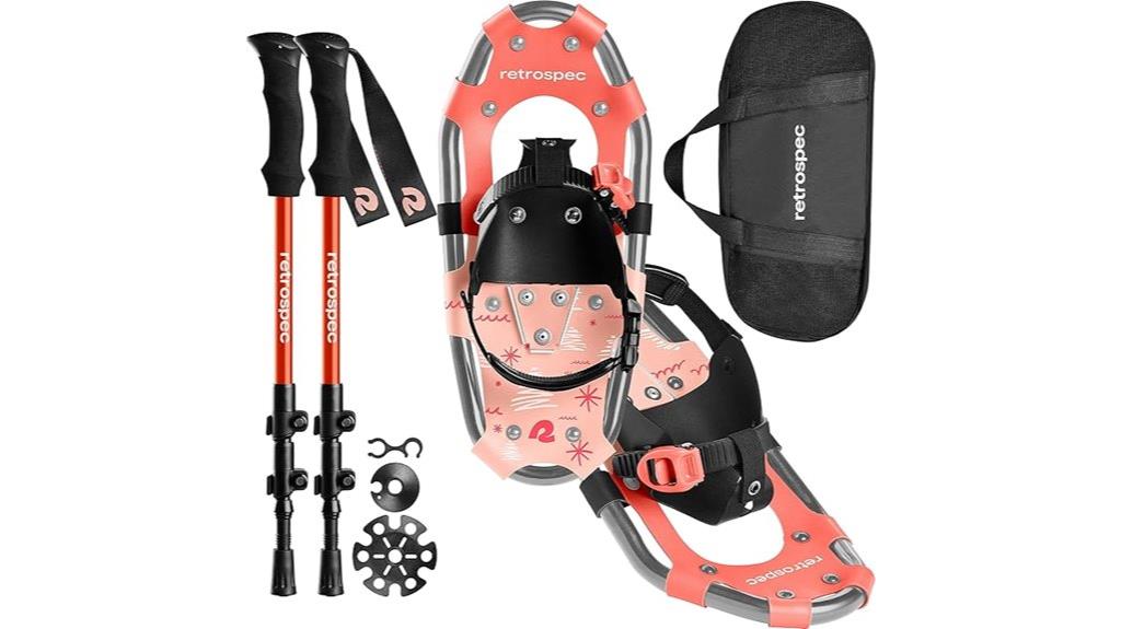 kids snowshoe trekking set