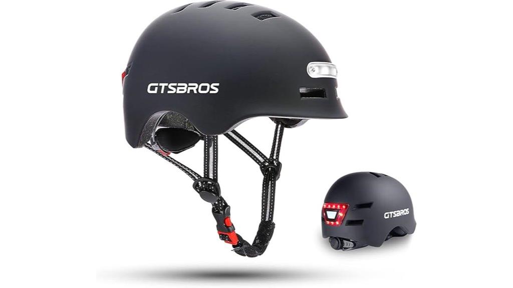 led lit adult bike helmet