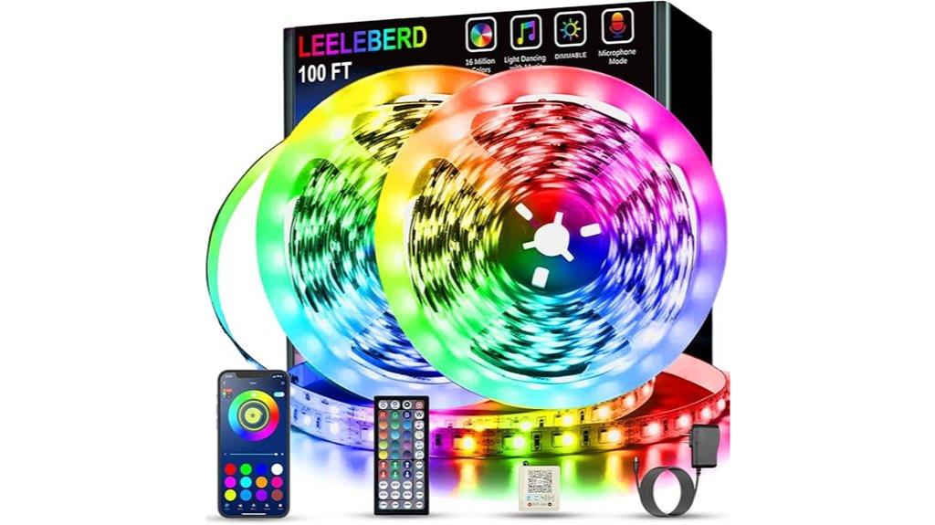 long rgb bedroom lights