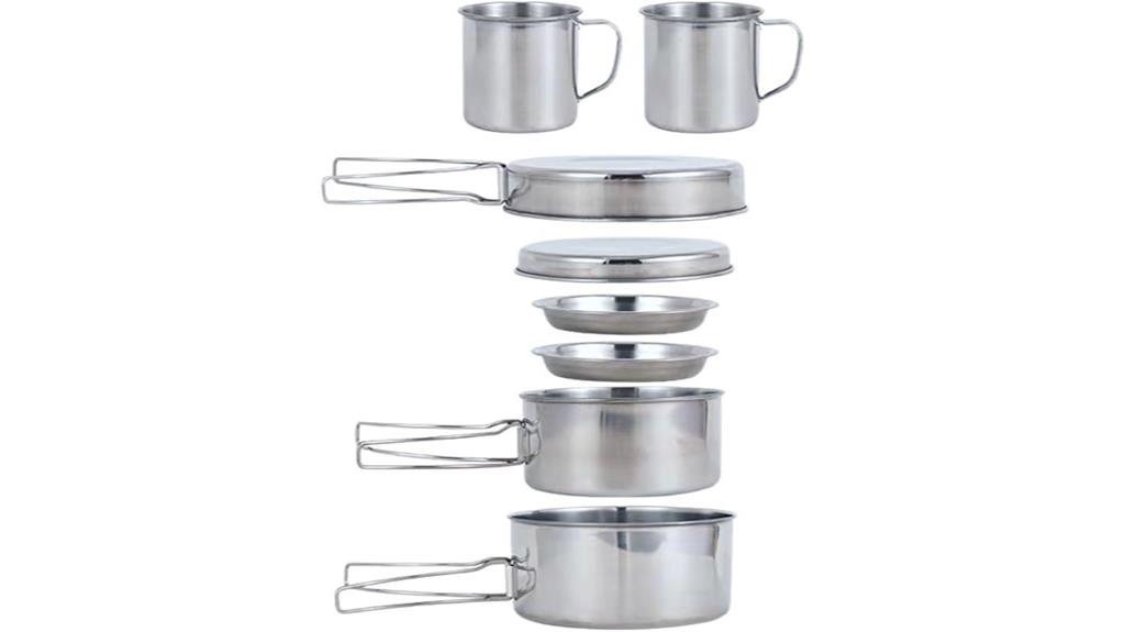 mini camping cookware set