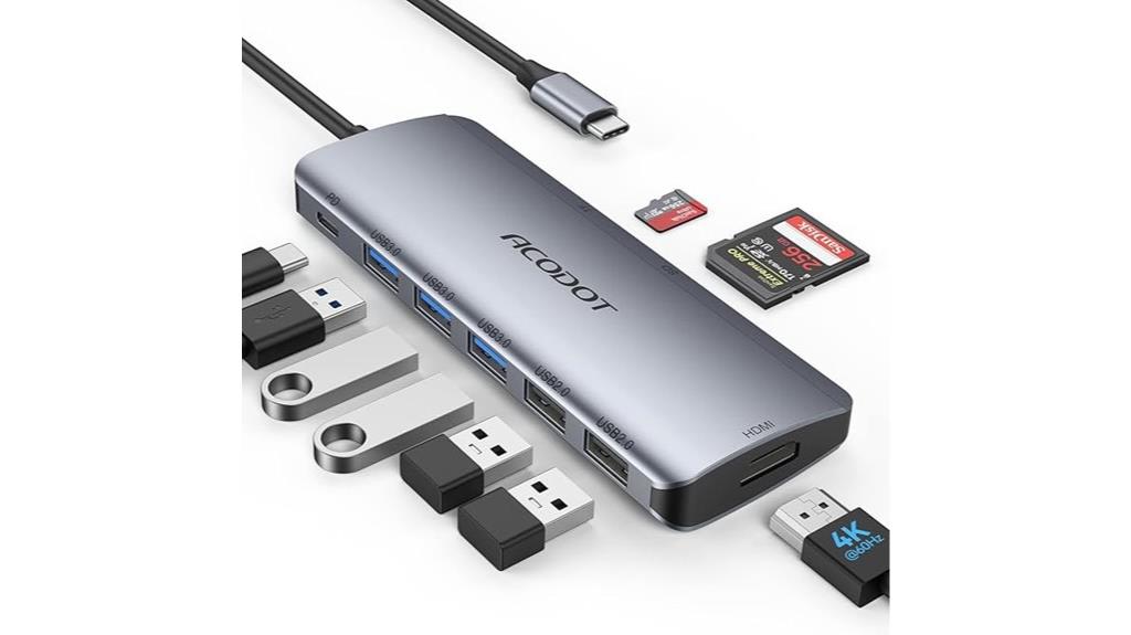 nine in one usb c hub