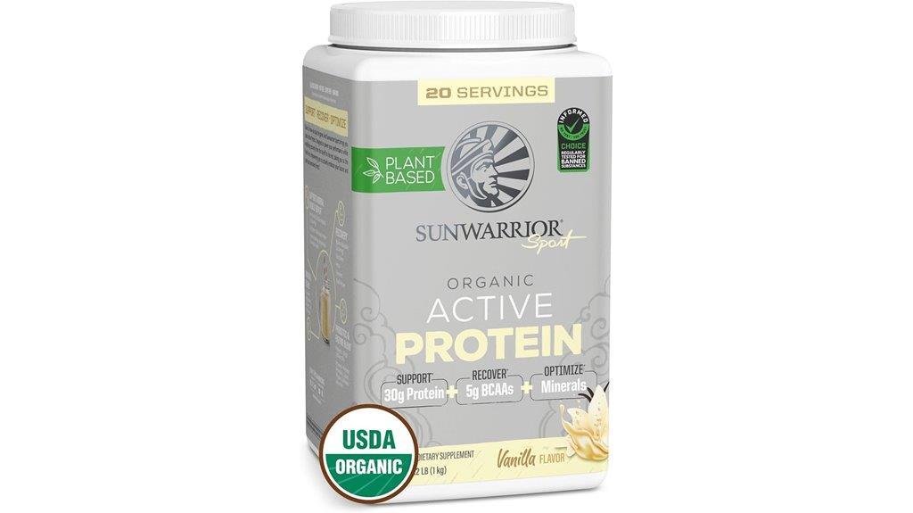 organic vanilla plant protein